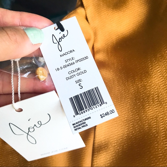 🆕 JOIE MADORA DUSTY GOLD LONG SLEEVE BLOUSE! - Picture 9 of 13